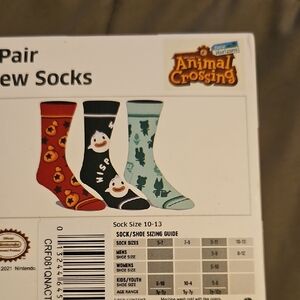 Bioworld Animal Crossing Socks - Black, Red, Blue